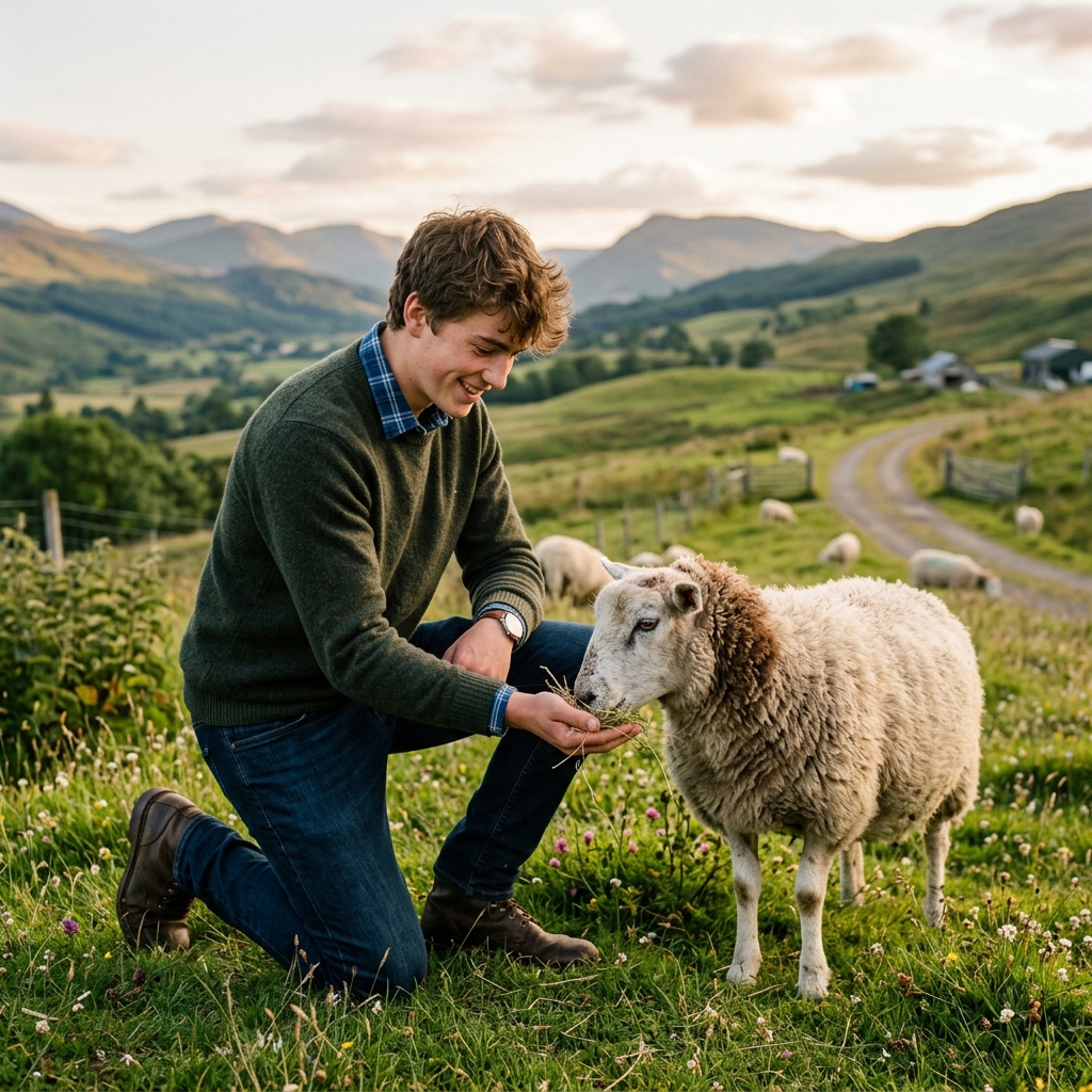 Caring for the flock in the arched barn